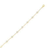 0.88ct 14k Yellow Gold Diamond Bracelet